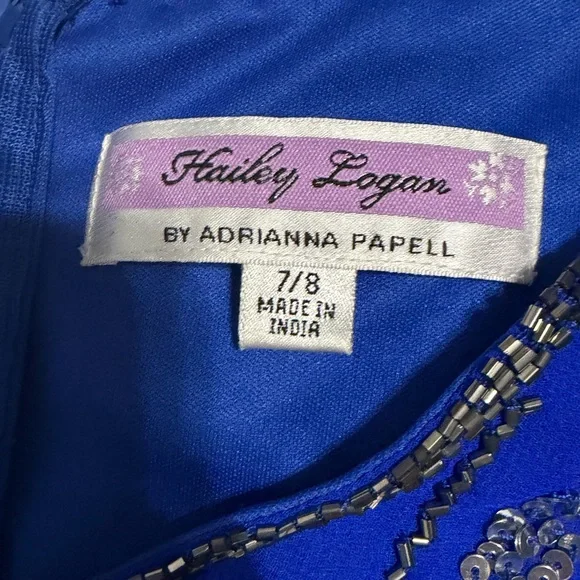 Adrianna Lapell Hailey Logan Sequin Dress in Electric Blue - Picture 4 of 5